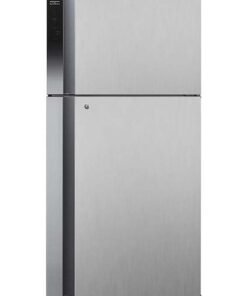 HITACHI 715L Gross And 510L Net Capacity Top Mount Double Door Refrigerator, 2 Doors Fridge With Dual Fan Cooling, Touch Screen Control, Twist Ice Tray 150 W RV715PUK7KPSV Silver