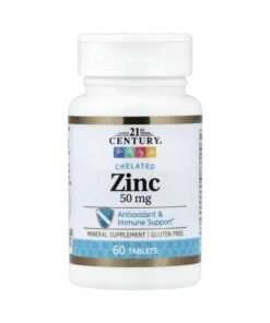 21st Century Chelated Zinc, 50 mg, 60 Tablets Packaging May Vary