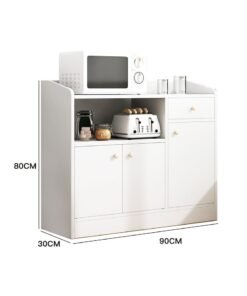 Alternative view of Sharpdo Modern Simple Multifunctional Kitchen Storage Cabinet Sideboard Storage Cabinet For Kitchen Storage Cabinet With Drawers 90*30*80cm