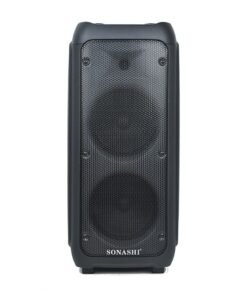 SONASHI 8-Inch Rechargeable Speaker - Bluetooth And Fm Stereo Radio Function Mic Volume / Echo / Bass / Tweeter Control Led Display, Disco Light With Recording Function Rechargeable And Portable Device