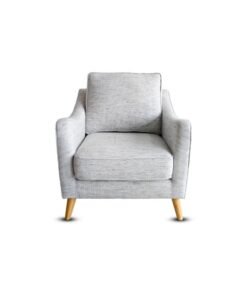 ROTAI Maddox Sofa 1-Seater with 2-Year Warranty | Soft Fabric Armchair | D28 High-Density Foam | Spring Seat Support | Pine Wood Frame | Modern Accent Chair for Living Room.