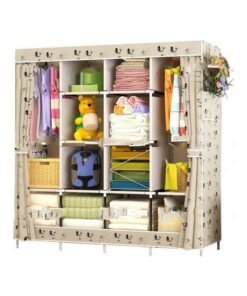 Alyashmac Portable Closet Organizer Beige/Black 167x45x170cm