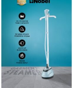 Nobel Garment Steamer with Adjustable Telescopic Pole, 35g/min Steam Flow and Heats Up in Just 45 Seconds 1.6 L 1800 W NGS35 Light Green