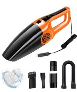 GROIC Portable Car Vacuum Cleaner,120W 4500pa High Power Wired Car Vacuum Cleaner,Auto Accessories Cleaning Tool Kit,Car Interior Detailing