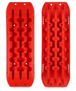 PENG GENERAL Recovery Traction Tracks Mat for 4x4 Off Road Sand Snow Mud Track Tire Ladder Slim Set of 2 Red