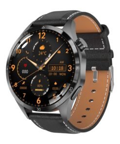 AROAQ GT4 Pro Smart Watch, 300mah Large Capacity Battery Bluetooth Wireless Charging Smart Watch, IP68 Waterproof 1.53" Display Smart Business Watch With Heart Rate Blood Pressure Monitor, (Black and Brown)