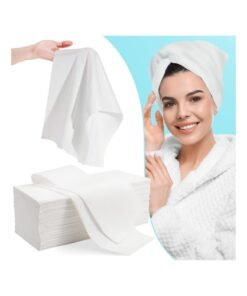 50 Pack Disposable Hair Towels, Non-Woven Care Towel Set, Drying Salon Bulk Travel Biodegradable Foot Bath Towels for u0026 Spa