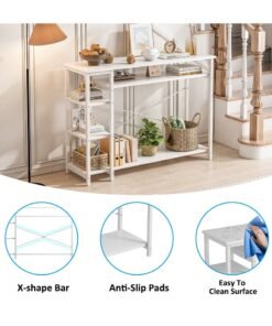 Alternative view of FAMAPY Console Tables for Living Room, Entryway Table with 4 Storage Shelves,Long Behind Couch Table for Hallway Bedroom