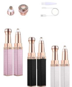 BLAWLESS Eyebrow Trimmer & Facial Hair Removal for Women, 2 in 1 Eyebrow Razor and Hair Remover, Rechargeable Painless Razors for Face Peach Fuzz, Eyebrow, Lips, Body, Chin, Arms, with Built in LED Light