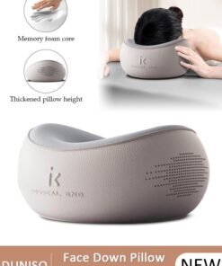 DUNISO Massage Face Pillow, Ergonomic Memory Office Nap Pillow, High Rebound Face Down Pillow for Sleeping, Face Rest Neck Head Cushion for Spa Salon Travel