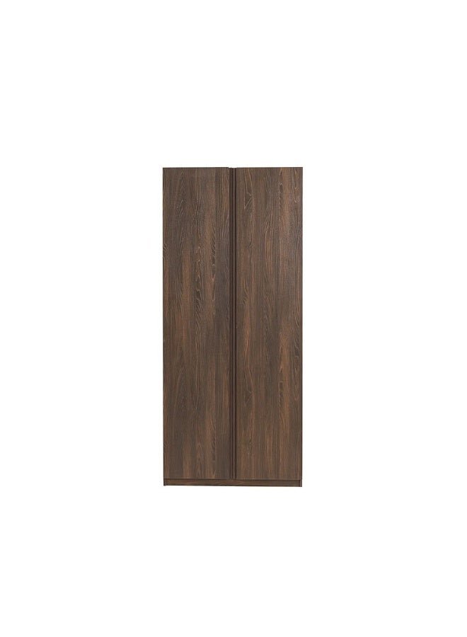 Infinity 2 Door Wardrobe With Hanger | Modular Wardrobe | Modern Design Storage For Bedroom L100xW59xH230cm - D.Walnut