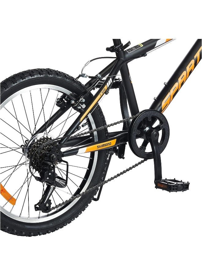Spartan Panther Mountain Bike – 20 Inch Wheel, 7-Speed Shimano Gears, Black - Image 5