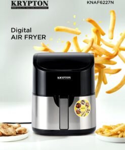 KRYPTON Digital Air Fryer With Sensor Touch Control Panel, Oil & Fat Free, LED Display, Hot Circulation Technology 4.5 L 1600 W KNAF6227N Silver/Black