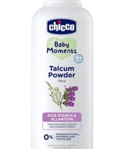 Chicco Baby Moments Talcum Powder with Natural Ingredients, Soothes & Moisturises Baby’s Skin, Dermatologically Tested, Paraben Free, Phenoxyethanol Free 0M+ (300 gm), White