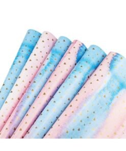 Birch & Co. Gift Wrapping Paper Sheet - Gift Paper - Gift Wrap Roll - Gift Packing Materials - Premium Design Paper Sheet For Gift Packing, Pack Of 48 - Ombre Hearts,Multicolor