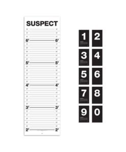 Suck UK ; Mugshot Height Chart ; Photo Backdrop & Growth Chart For Kids ; Adult Party Props Or Playroom Wall Decor ; Funny Posters & Height Chart For Kids ; Mugshot Wall Hanging For Kids Room Decor
