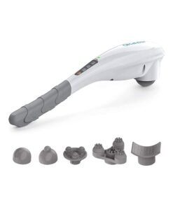 RENPHO Rechargeable Hand Held Deep Tissue Massager- Cordless Electric Percussion Full Body Massage With Portable Design - White