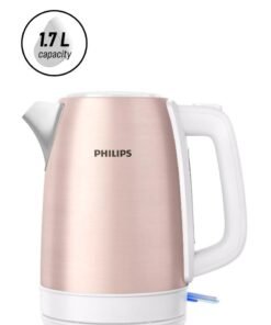 Philips Metal Kettle Daily Collection - Spring Opening, 360° Pirouette Base, 1.7 L 2200 W HD9350/96 Rose Gold