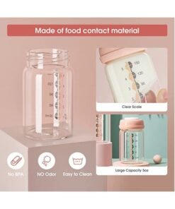 Be a better mom Breastmilk Glass Bottles Storage 3pcs with Leak Proof Lids 150ml Reusable Wide Neck Bottles Best for Breast Milk Collection & Storage Solution BPA Free Fits Most Breast Pumps - Image 4
