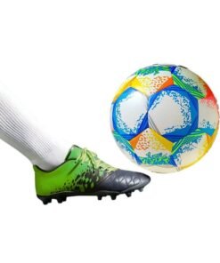 VIO Kids Training Soccer Ball Official Ball Size 5 Durable Machine Stitched Synthetic Football with Reinforced Bladder for All Ages Ideal for Team Games Group Solo Play Training Match Practise Football Matches Competition Suitable for Grass Turf Indoor Surfaces Indoor Outdoor Beginner Professional Gifts for Birthday Boys Girls