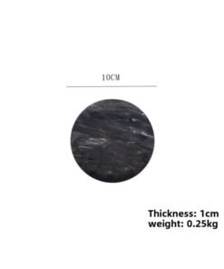 Factory Wholesale Black White Gray Natural Marble Coaster Hotel Supplies Coffee Coaster Light Luxury Placemat Insulation Pad
