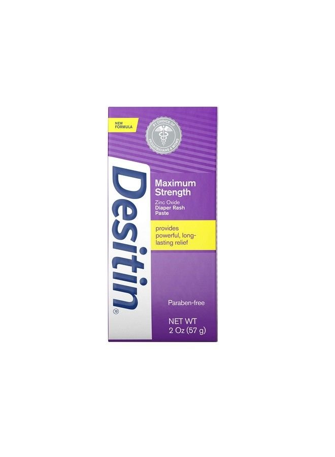 Desitin Maximum Strength Baby Diaper Rash Cream With 40% Zinc Oxide Travel Size 2 Ounce