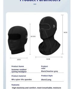 Alternative view of AuliceVerse Breathable Full Face Mask & Neck Gaiter - 2 Piece UV Protection Headgear Set for Skiing/Motorcycle/Running, Lightweight Durable Unisex Short/Long Styles