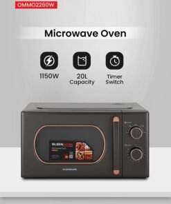 Olsenmark 20 L Microwave Oven Turntable Plate, Multiple Power Levels and Cooking Stages, Defrost Function, 30-Min Timer, Cooking End Signal 20 L 1100 W OMMO2260W Grey