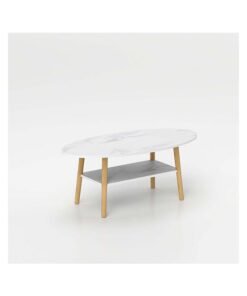 DANUBE HOME Freya Coffee Table Multifunctional Living Room Desk Space Saving Center Table Modern Design Furniture For Home Living Room L 100 x W 50 x H 42 cm White