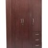 ALWASIT HOME 3 Door Wooden Wardrobe Cabinet Cupboard Engineered Wood Perfect Modern Stylish Heavy Duty Color