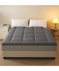 MAXQON Mattress Topper 6CM Thickness  Quilted Microfiber 600gsm, King/Queen/Double/Single Sizes, Color Grey