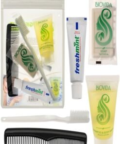 Moda West 24 Hygiene Kits - Bulk Case of Wholesale Basic Toiletry Kits for Men, Women, Travel, Charity 5 Pc Kit