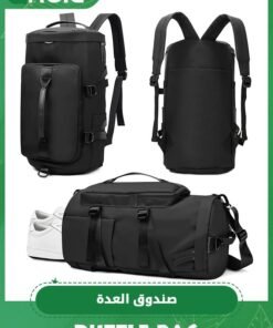 GROIC Gym Bag, Workout Gym Backpack with Shoe Compartment Sports Duffel Bag, Sports Duffel Bag for Gym with Wet Pocket & Shoe Compartment, Overnight Weekender Travel Bag for Camping, Hiking, Gym
