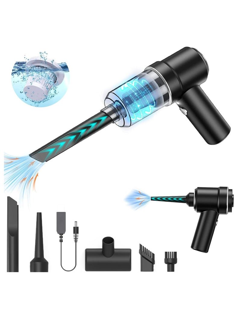 MODERN HOME Car Vacuum Cleaner Cordless, Portable Handheld Vacuum Air Duster, 9000PA/120W Powerful Suction, Suction And Blow 2 In 1, With LED Light For Car/Home/Office/Pet, USB Rechargeable