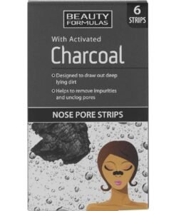 BEAUTY FORMULAS Activated Charcoal Nose Pore Strips 6 Count 15grams