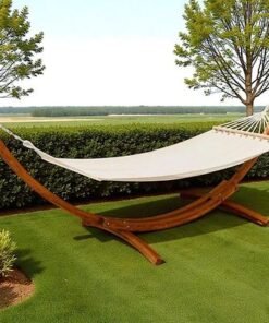 Premium Wooden Hammock with Solid Wooden Stand – Perfect for Outdoor Relaxation - Image 4