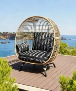 King Wicker Oversized Egg Basket Chair for Living Room , Balcony , Patio , Garden - Image 4