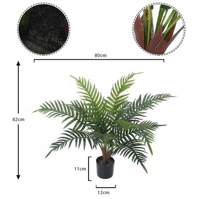 Artificial Areca Palm Tree With Black Plastic Pot - Image 4