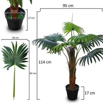 Artificial Palm Tree - Artificial Palm Plants With Plastic Pot - Image 4