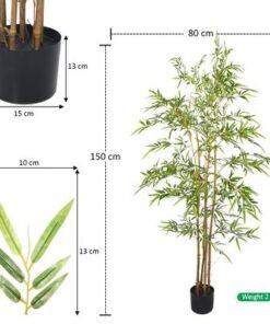 1.5m Artificial Bamboo Tree Realistic Plants - Image 4