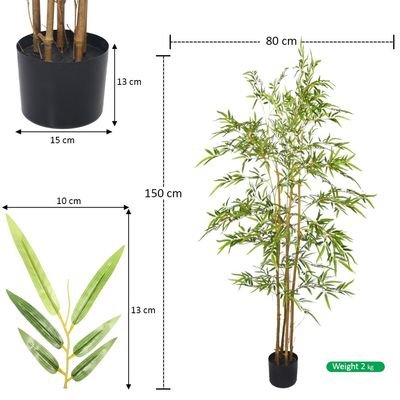 1.5m Artificial Bamboo Tree Realistic Plants - Image 4