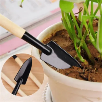 3-Piece Garden Mini Tool Set Beige/Black - Image 4