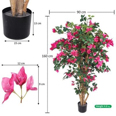 Artificial Bougainvillea Plant 1.6 Meters High - Image 3