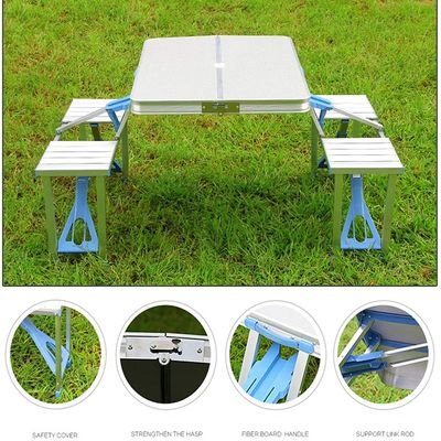 Camping Folding Table Silver - Image 4