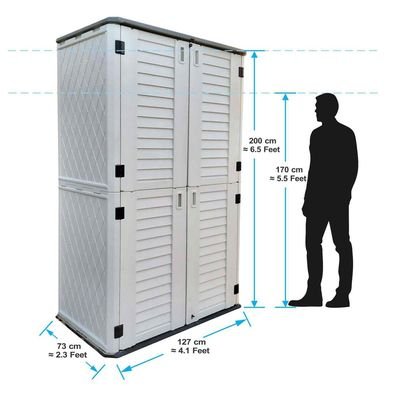 Camel Tough Outdoor Storage Cabinet, Heavy Duty, Extra Large Size, 1854 Litres,Vertical Shed-HTCCT-632 - Image 4