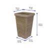 Strata, Made in UK, Chimney Slate, Terracotta, Decorative planter, STR-GN648-STN-ST
