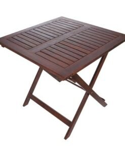Patio Bistro 4 Chair 1 Table Set - Folding Outdoor Wood Chair And Table Set Folding Dining Table Set For Garden Furniture - Image 4