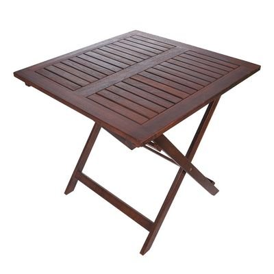 Patio Bistro 4 Chair 1 Table Set - Folding Outdoor Wood Chair And Table Set Folding Dining Table Set For Garden Furniture - Image 4