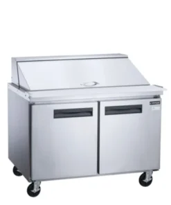2 Door Food Prep Table Refrigerator SS DSP48-12-S2