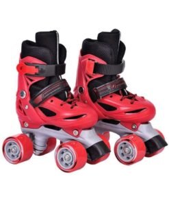 LIMOS Adjustable Roller Skate Shoes Double Row For Children(Red)